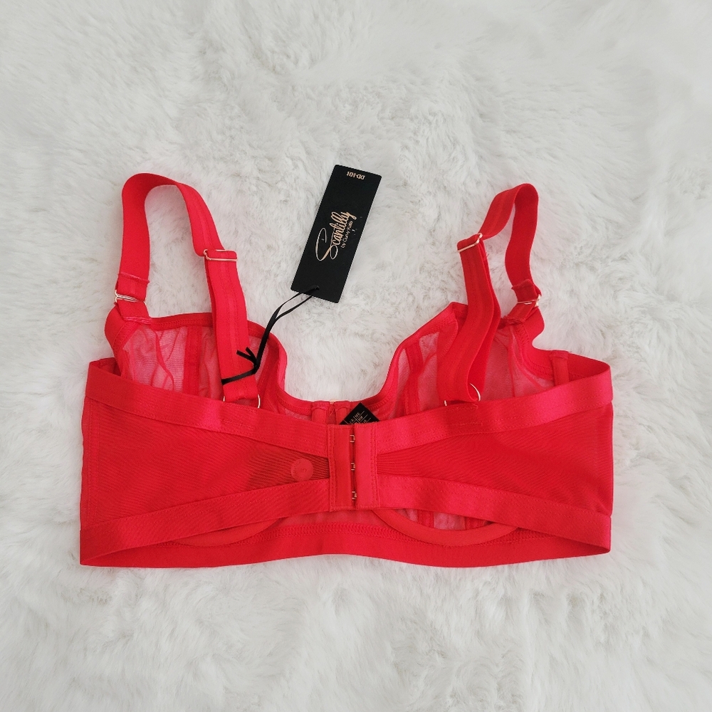 💋SCANTILLY BY CURVY KATE SHEER CHICK BALCONY BRA SIZE 36DDD - Picture 9 of 11